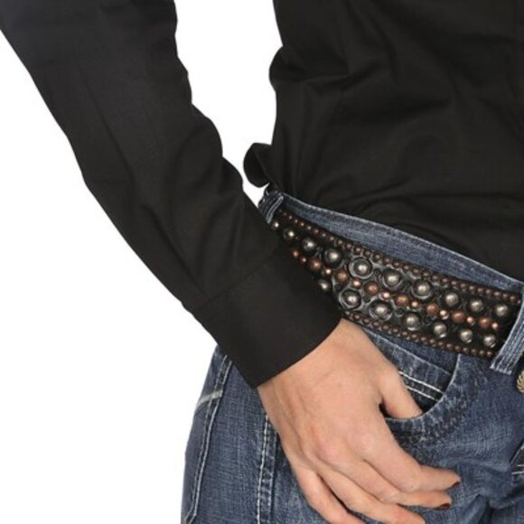 Cinch Black Button Down Shirt for Women - Flawed - Picture 3 of 8